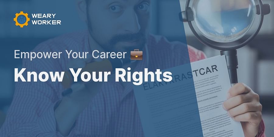 Know Your Rights - Empower Your Career πΌ